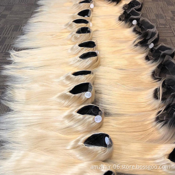 Straight 613 Raw Indian Virgin Human Hair Transparent Lace Frontal Closure Wig Blonde HD Full Lace Front Wig Human Hair Vendor